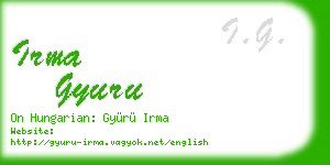 irma gyuru business card